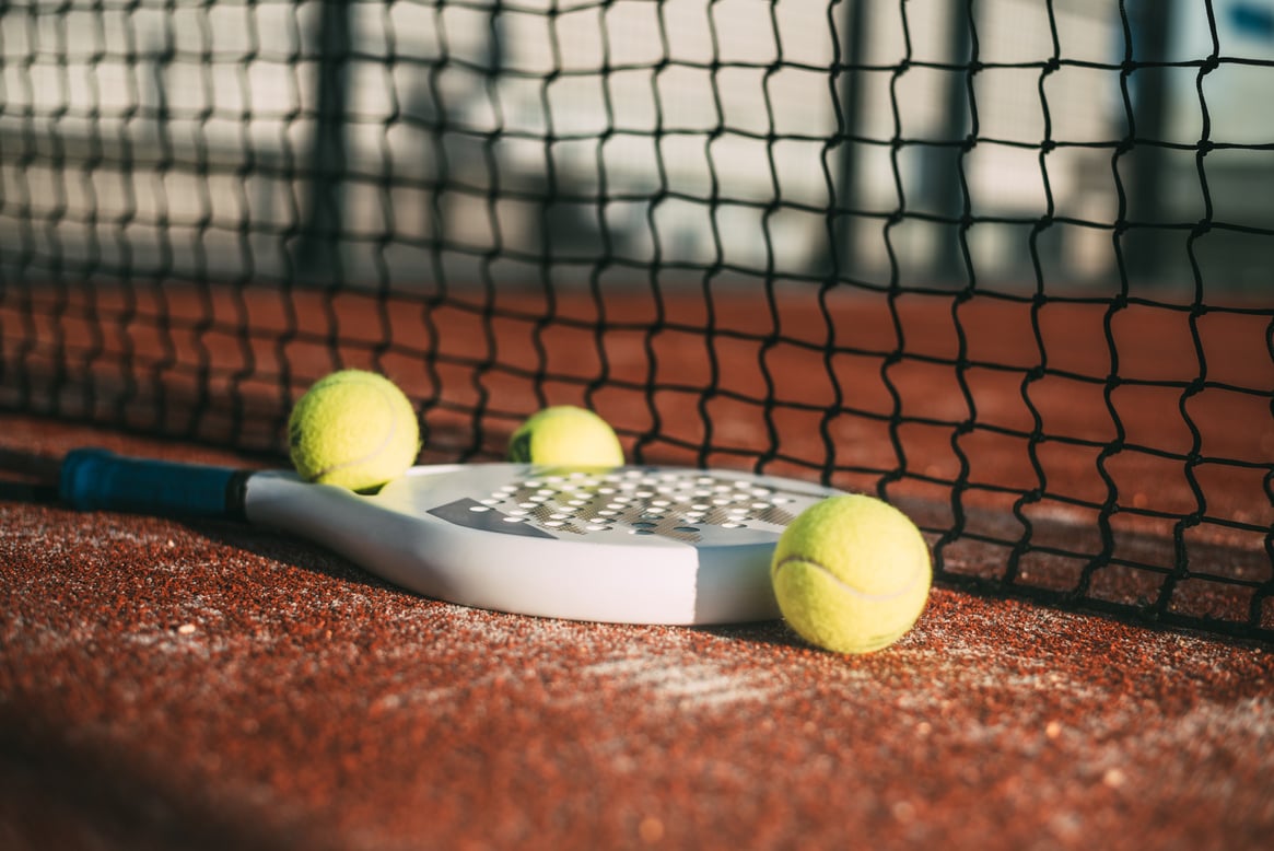 Padel blade racket on the floor